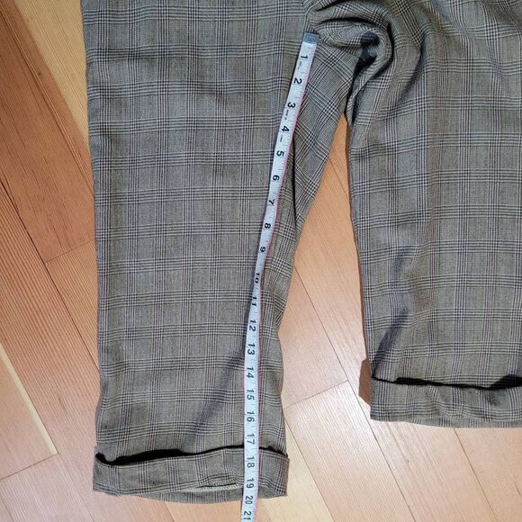 Vintage Y2K plaid capri trousers cuffed twill low rise preppy‎ paris hilton twee - Picture 12 of 13